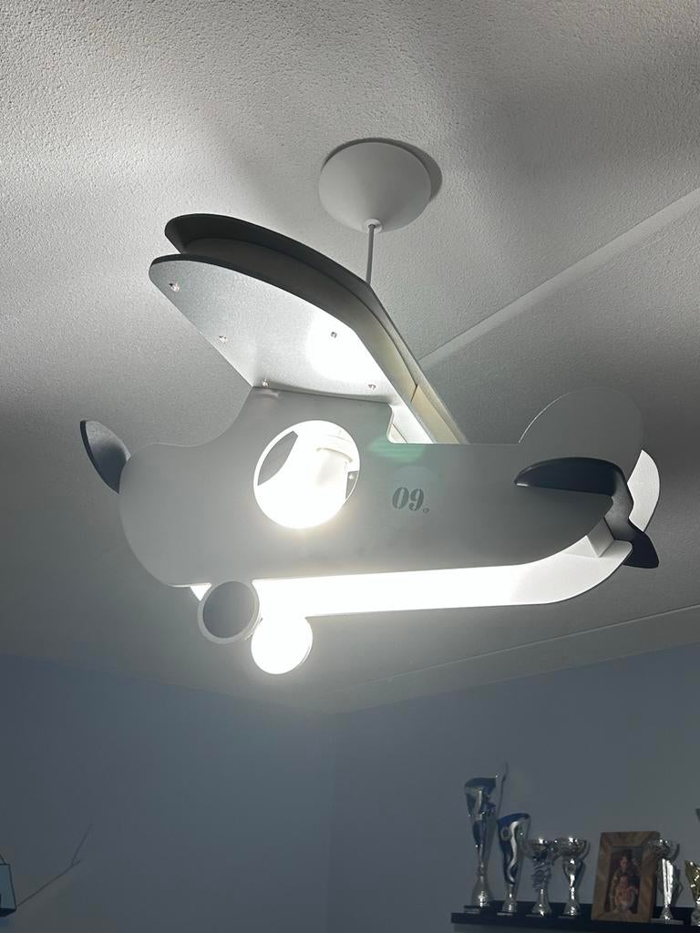 Vliegtuig Lamp Kinderkamer, Ophalen, Zo goed als nieuw, Hout, Minder dan 50 cm