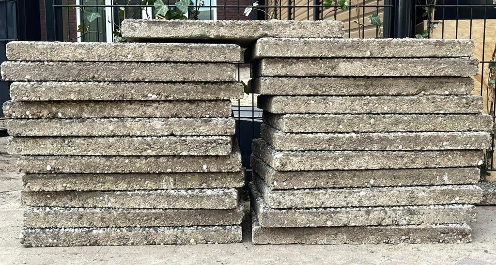 Gratis grindtegels, Tuin en Terras, Tegels en Klinkers, Ophalen, Gebruikt, Beton, Terrastegels