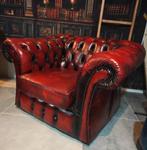 Chesterfield Clubfauteuil + Voetenbankje, Ophalen of Verzenden, Zo goed als nieuw, Info@treasurecollection.nl, Treasure