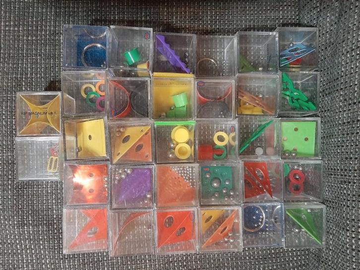 27 Puzzel Kubussen - Mini Games - Brain Teaser, Kinderen en Baby's, Speelgoed | Kinderpuzzels, Gebruikt, 6 jaar of ouder, Minder dan 10 stukjes
