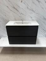 Badmeubel 80cm - zwart eiken - keramische wastafel, Huis en Inrichting, Badkamer | Badkamermeubels, Wltradingnl@outlook.com, Nieuw