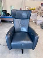 Sta op stoel Prominent Blauw, Huis en Inrichting, Stoelen, Ophalen, Blauw, Leer, Zo goed als nieuw