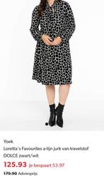 Yoek jurk Giraffe L (46-48), Kleding | Dames, Grote Maten, Ophalen of Verzenden, Zo goed als nieuw, Zwart, Jurk