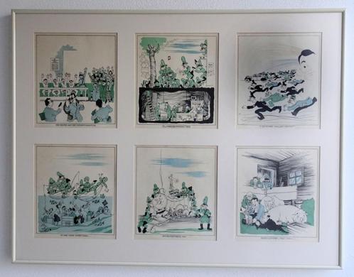 6 litho's van het verzet rond 1944, Antiek en Kunst, Kunst | Schilderijen | Klassiek, Ophalen of Verzenden