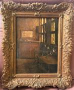 Interieur schilderij met verfschade, Ophalen of Verzenden