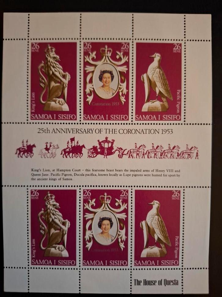 Samoa 1978 Coronation Queen Elizabeth II, Postzegels en Munten, Postzegels | Oceanië, Postfris, Ophalen of Verzenden