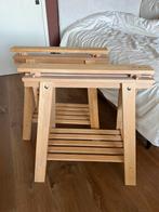 Ikea Mittback bureau schragen - 2 stuks, Ophalen, Tafelpoot, Gebruikt, Eikenhout