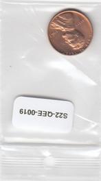S22-QEE-0019-M100 United States 1 Cent UNC 1967 KM201, Postzegels en Munten, Munten | Amerika, Losse munt, Verzenden, Noord-Amerika
