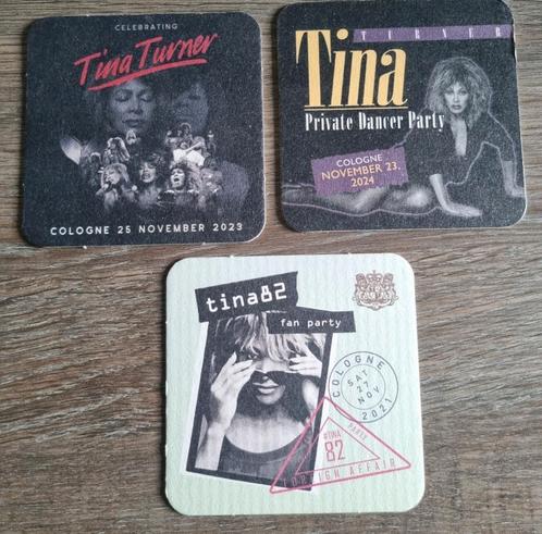 3 x onderzetters (vilt) TINA TURNER, Verzamelen, Muziek, Artiesten en Beroemdheden, Gebruikt, Foto of Kaart, Ophalen of Verzenden