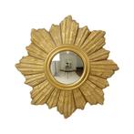 Gouden Zonnespiegel Gips Sunburst Spiegel Convex 48cm, Antiek en Kunst, Ophalen of Verzenden, Rond, Minder dan 50 cm, Minder dan 100 cm