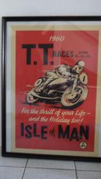 TT Races 1960 Isle of Man motorwegrace affiche in lijst, Motoren, Gebruikt, Verzenden