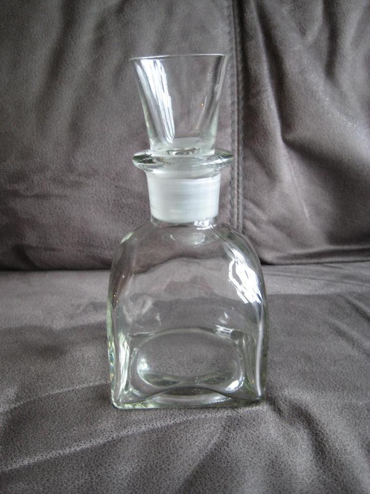 Vintage glazen karaf met glazen stop / glas, Antiek en Kunst, Antiek | Glas en Kristal, Ophalen