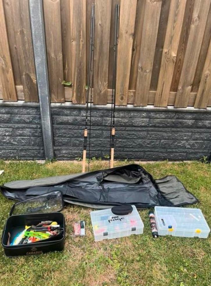 Groote roofvis doodaas zet, Watersport en Boten, Hengelsport | Karpervissen, Zo goed als nieuw, Complete set, Ophalen