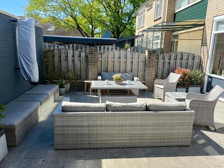 Le Sud loungeset 9 delig, Tuin en Terras, Tuinsets en Loungesets, Gebruikt, Wicker, Ophalen