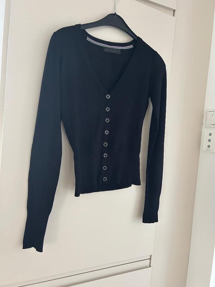 Zwart vestje Les Bleus, Maat 36, Zo goed als nieuw!, Kleding | Dames, Truien en Vesten, Zo goed als nieuw, Maat 36 (S), Zwart
