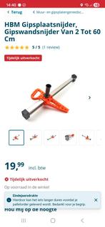HBM Gipsplaatsnijder 2-60cm NIEUW!, Ophalen of Verzenden, Nieuw