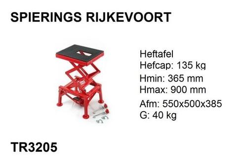 Heftafel motorheftafel 135kg Crosslift Spierings Rijkevoort, Motoren, Accessoires | Overige, Nieuw, Ophalen of Verzenden