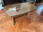 Leuke salontafel met glazen bovenplaat, 100 tot 150 cm, Gebruikt, Rechthoekig, Ophalen