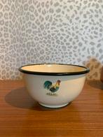 Emaille kommetje met haan, Overige materialen, Gebruikt, Schaal, Rond