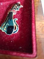 Zwarte Geëmailleerde Kat Broche, Sieraden, Tassen en Uiterlijk, Broches, Overige materialen, Zwart, Minder dan 4 cm, Ophalen of Verzenden