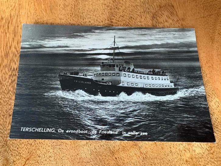 Ansichtkaart Terschelling Veerboot Rederij Doeksen, Verzamelen, Scheepvaart, Zo goed als nieuw, Ophalen of Verzenden