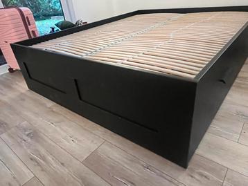 Ikea bedframe lattenbodem brimnes zwart 160x200 - afbeelding 5