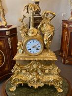 Antieke pendule brons vuurverguld 48 cm hoog, Antiek en Kunst, Antiek | Klokken, Ophalen