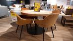 showroommodel Eetkamertafel Carboni 110cm rond hout inleg, Ophalen, Nieuw, Vijf personen of meer, Rond