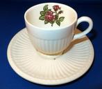 Koffiekop & Schotel - Wedgwood Moss Rose, Antiek en Kunst, Antiek | Servies los, Ophalen of Verzenden
