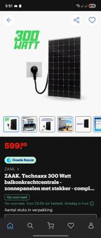 2X Technaxx 300W Zonnepaneel met stekker, Ophalen of Verzenden, Gebruikt, Compleet systeem, 200 wattpiek of meer