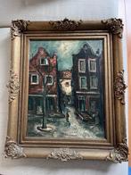 Stadsgezicht olieverf op doek, Jacques Mels (1899-1974), Antiek en Kunst, Ophalen