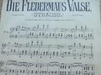 STRAUSS - DIE FLEDERMAUS VALSE - PIANO, Gebruikt, Klassiek, Ophalen of Verzenden, Artiest of Componist