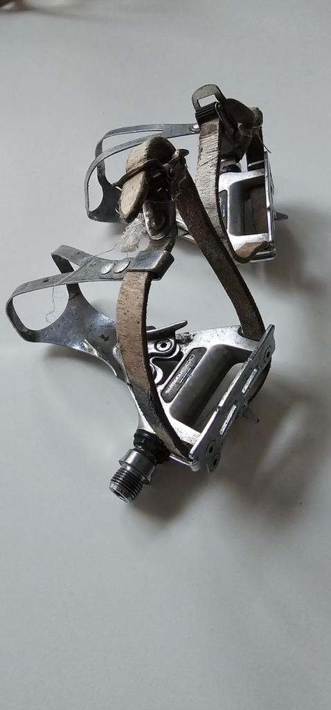 Vintage Shimano 600 racefietspedalen, Fietsen en Brommers, Fietsonderdelen, Gebruikt, Racefiets, Crankstel of Pedalen, Ophalen of Verzenden