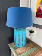 Turquoise Tafellamp met Blauwe Kap, Huis en Inrichting, Lampen | Tafellampen, Ophalen, Zo goed als nieuw, Metaal, 50 tot 75 cm