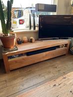 TV-meubel met lade's teakhout, Ophalen, Gebruikt, 150 tot 200 cm, Teakhout