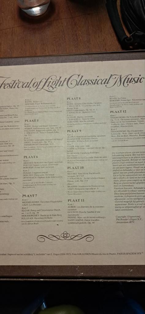 Festival of Light Classical Music - 12 LP Boxset, Cd's en Dvd's, Cd's | Klassiek, Gebruikt, Orkest of Ballet, Romantiek, Boxset