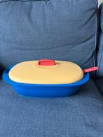 Tupperware Serveerschaal met Deksel en Lepel, Ophalen of Verzenden, Gebruikt, Blauw, Schaal