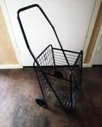 Shopping trolley inklapbaar alleswagen zwart metaal wielen, Antiek en Kunst, Ophalen of Verzenden