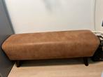 Hocker Felix - cognac - leder Tennessee - 45x123x40 cm, Ophalen, Zo goed als nieuw, Rechthoekig, Leer