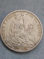 Peru 1 Sol 1923 - Zilver, Postzegels en Munten, Munten | Amerika, Verzenden, Zuid-Amerika, Losse munt, Zilver