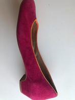 Te koop: leren schoenen, fuchsia, maat, Schoenen met lage hakken, Ophalen of Verzenden, Zo goed als nieuw, Roze