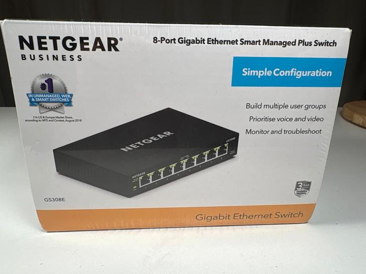Netgear GS308E Managed Switch - Gigabit Ethernet, Computers en Software, Netwerk switches, Nieuw, Verzenden