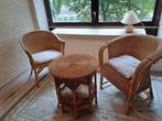Leuk rotan setje: tafel & 2 fauteuils, Ophalen