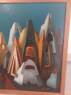 Abstract Landschap van Hans van Rossem, 1975, Ophalen of Verzenden