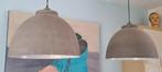 2 mooie grijze hanglampen, Ophalen, Gebruikt, 50 tot 75 cm, Metaal