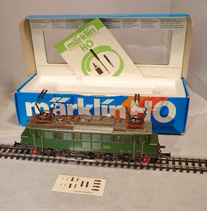 Märklin 3049 E-Lok BR 104 van de DB groen, Hobby en Vrije tijd, Modeltreinen | H0, Gebruikt, Locomotief, Wisselstroom, Märklin