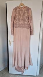 Exclusieve Tesettur Abiye Feestjurk Maat 42, Kleding | Dames, Galajurk, Beige, Maat 42/44 (L), Ophalen of Verzenden