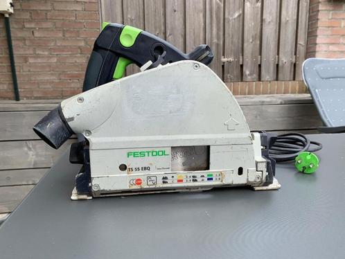 Festool TS 55 EBQ invalzaagmachine 3 zaagbladen geleiderail, Doe-het-zelf en Verbouw, Gereedschap | Zaagmachines, Gebruikt, Invalzaag