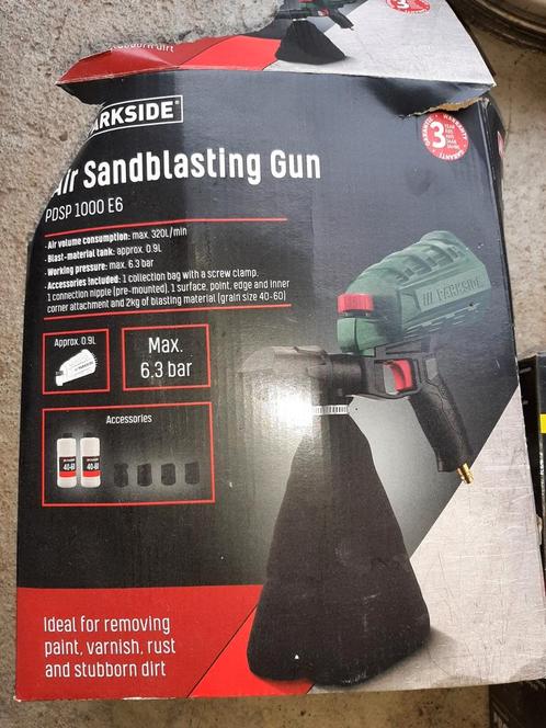 Parkside Zandstraalpistool PDSP 1000 E6 - Nieuwstaat, Doe-het-zelf en Verbouw, Compressors, Nieuw, Minder dan 6 bar, Minder dan 25 liter
