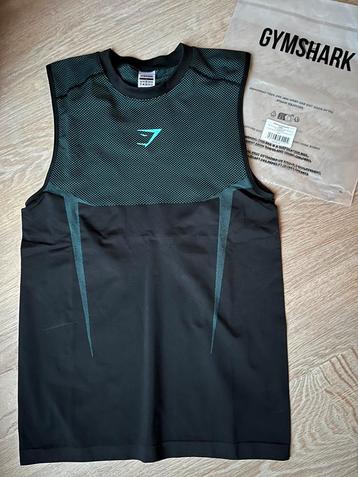 Gymshark Onyx 5.0 seamless tank Black/Brand blue L - nieuw beschikbaar voor biedingen
